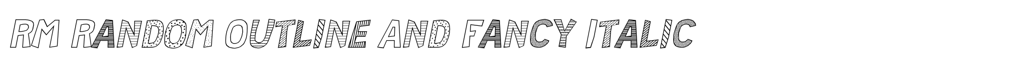RM Random Outline And Fancy Italic image